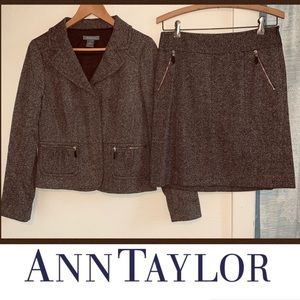 🦋Ann Taylor Wool/Silk Blend Tweed Skirt Set